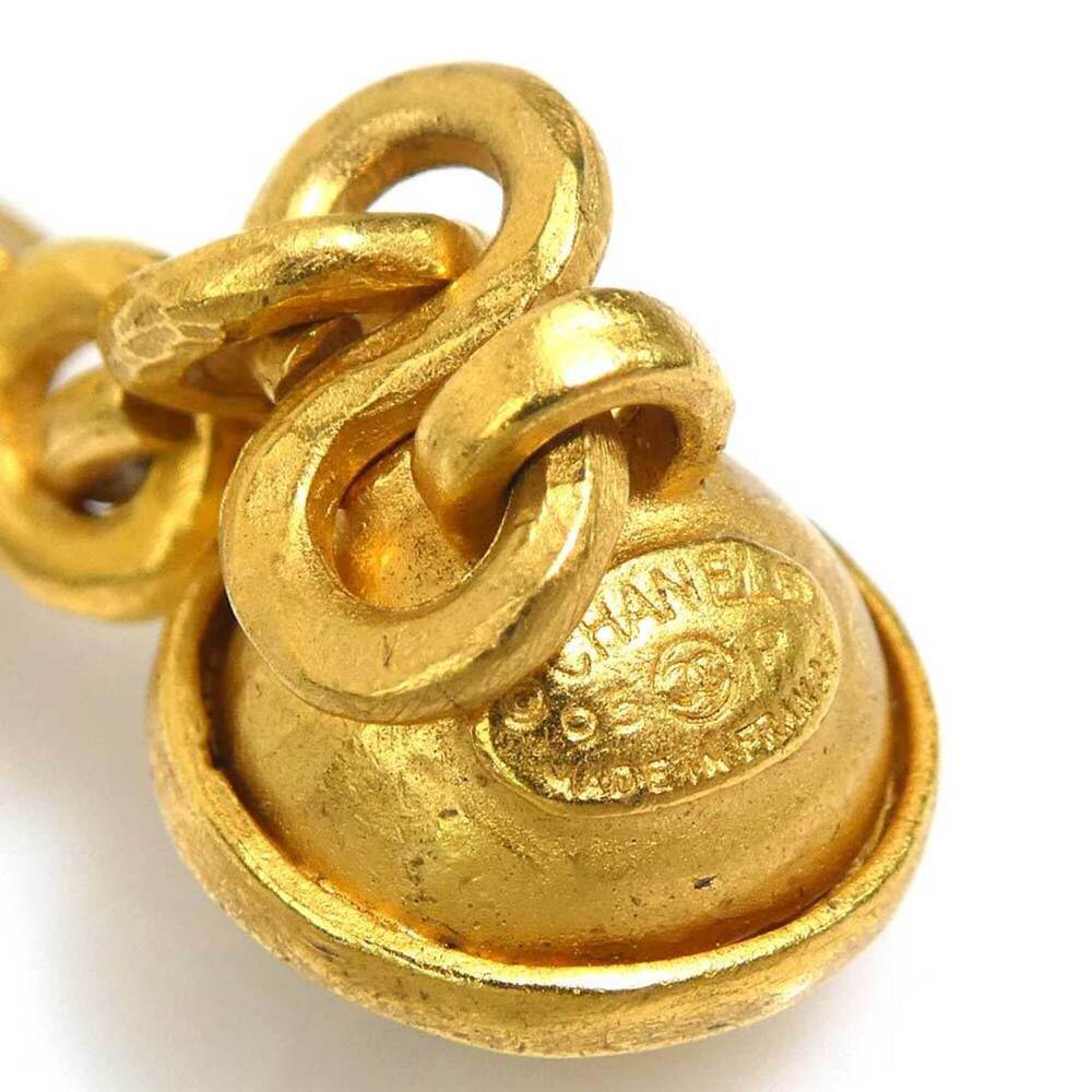 CHANEL Gold Logo Earrings - Picture 9 of 9